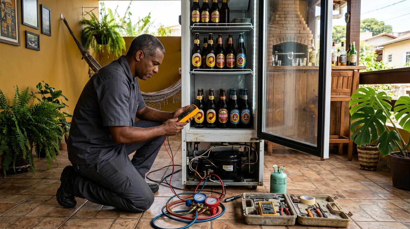 Conserto de placa eletrônica de cervejeira em Campos dos Goytacazes‑RJ